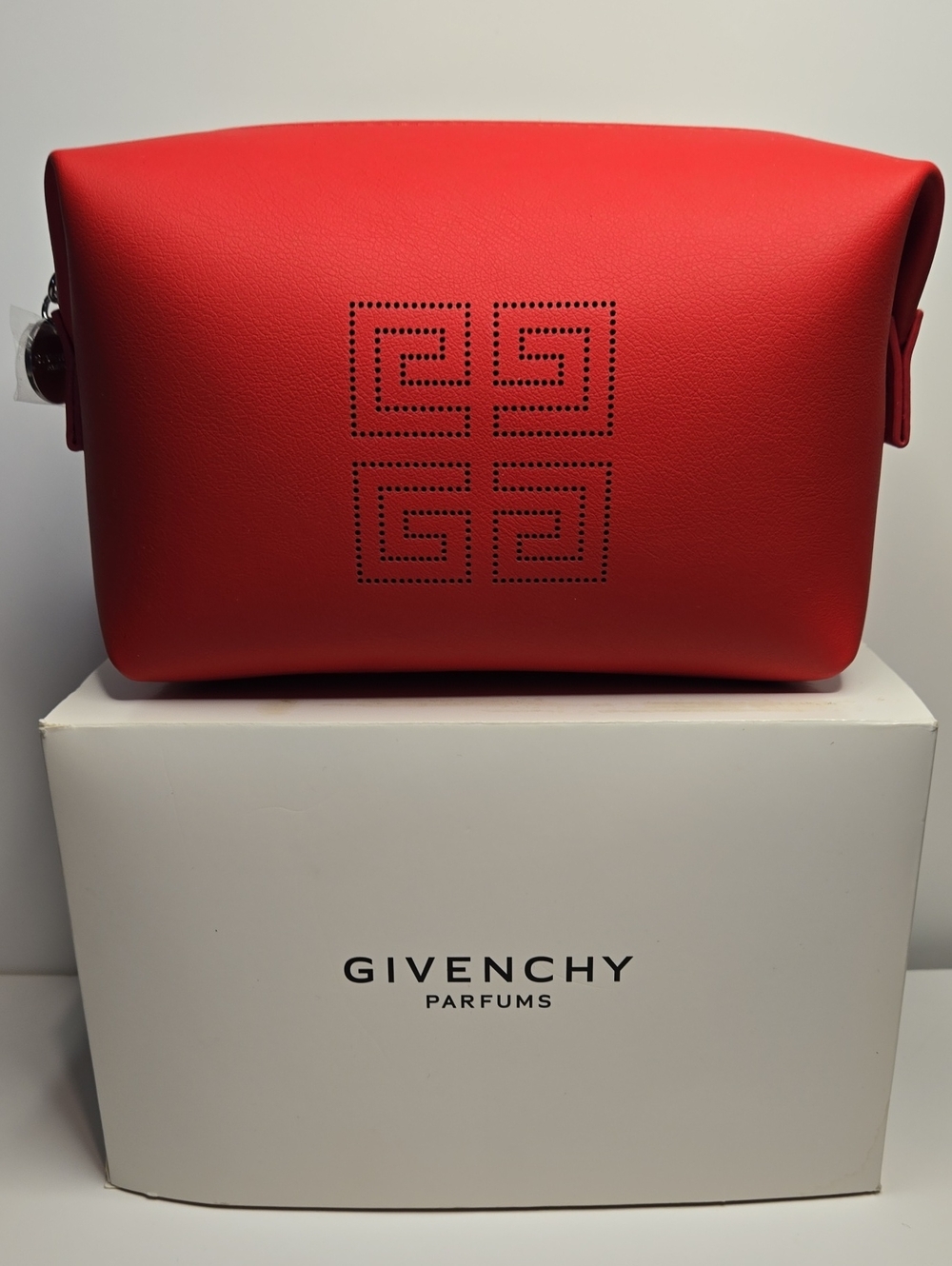 Givenchy Perfums Womens Small Red Travel Makeup bag Clutch